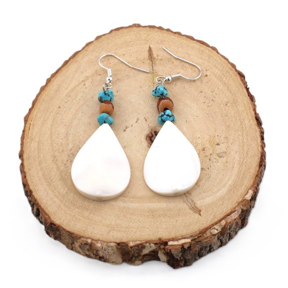 Handcrafted Navajo Native American Indian Jewelry Dangle Earrings** - Picture 6 of 12